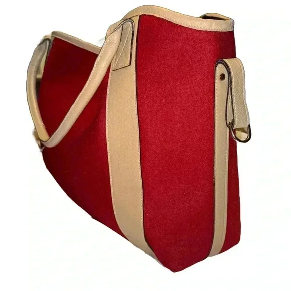 NWT | Modus R!o / Modus Rio | Red & Tan Tote (Comes w/Dustbag) - Picture 4 of 9